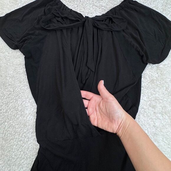 Wilfred Open Crossover Back Tunic Top Black XS FLAW - Picture 5 of 6